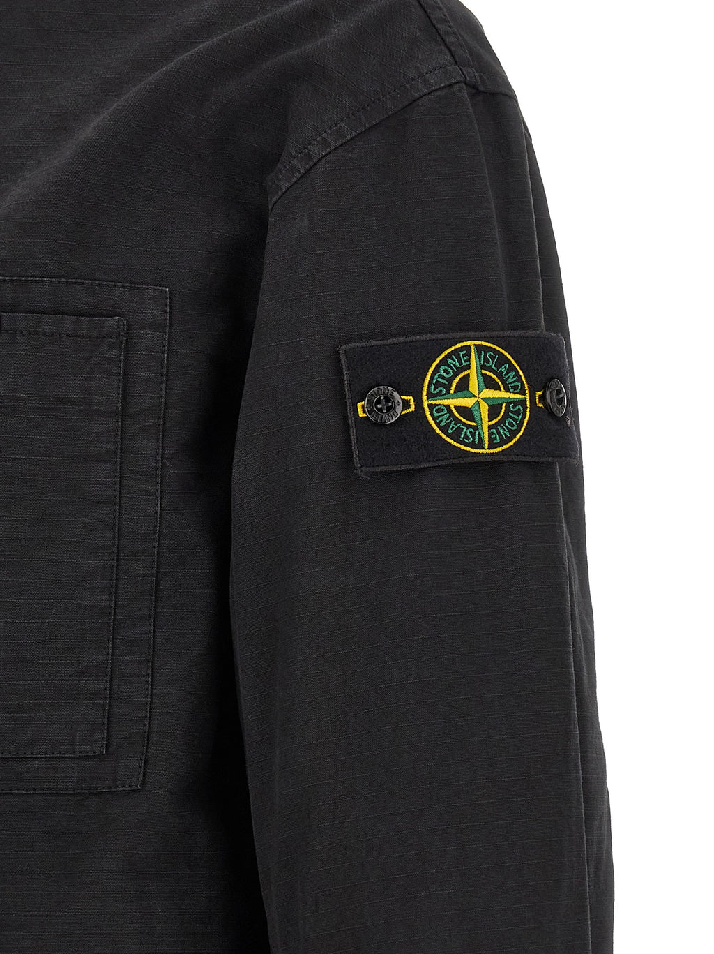 Stone Island Schwarze Baumwoll-Shell-Jacke