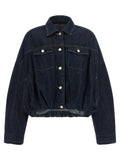 Dries Van Noten Blaue Jeansjacke aus Baumwolle