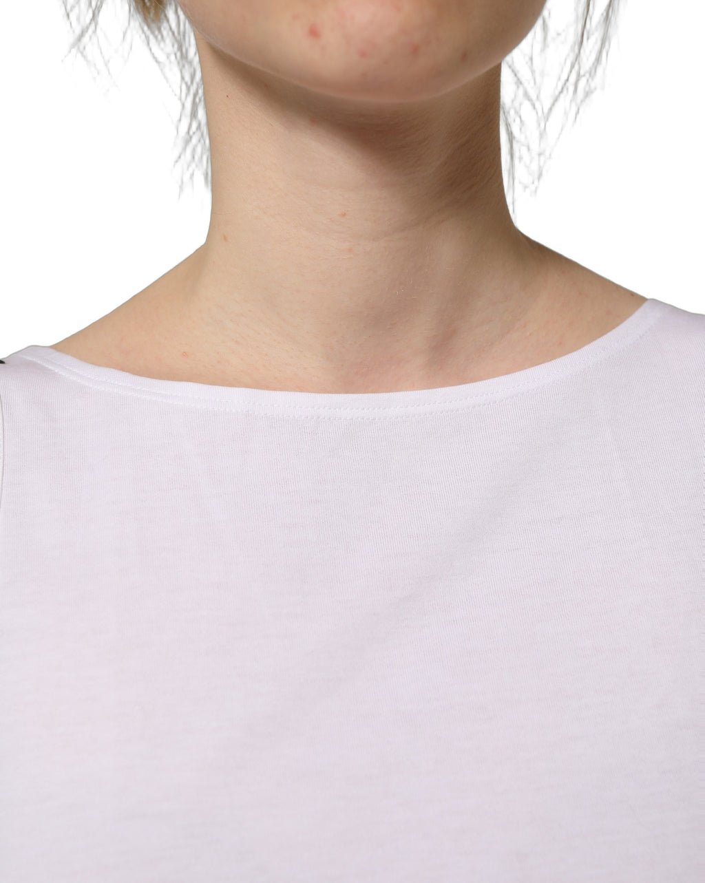 Dolce & Gabbana Weißes ärmelloses Cropped Tanktop aus Baumwolle