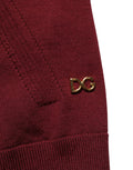 Dolce & Gabbana Pullover-Pullover aus burgunderroter Wolle mit Rundhalsausschnitt