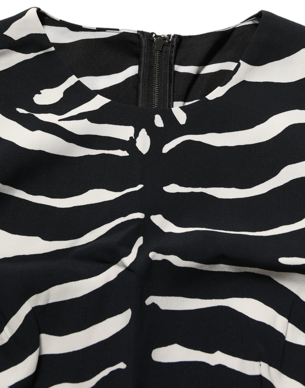 Dolce & Gabbana Ärmelloses Cropped Top mit Schwarz-Weißem Zebra-Print