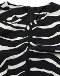 Dolce & Gabbana Ärmelloses Cropped Top mit Schwarz-Weißem Zebra-Print