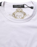 Dolce & Gabbana Weißes Baumwoll-T-Shirt mit Rundhalsausschnitt und kurzen Ärmeln