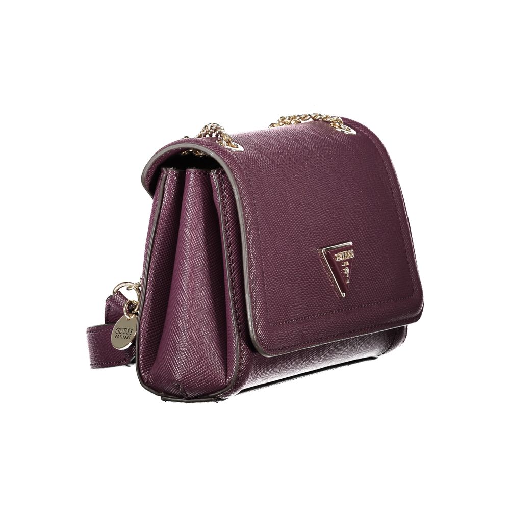 Guess Jeans Damenhandtasche aus violettem Polyethylen
