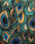 Dolce & Gabbana Burgunderfarbenes T-Shirt mit Pfauenfeder-Print und Rundhalsausschnitt
