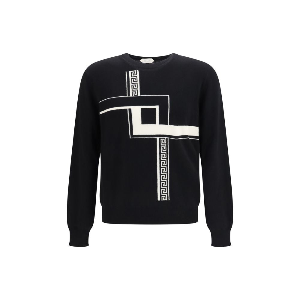 Versace Schwarzer Kaschmirpullover