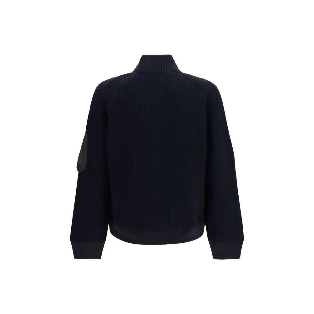 Sacai Blauer Wollpullover Oves Aries