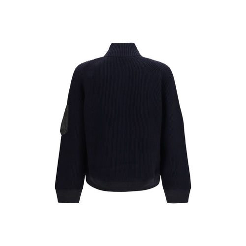 Sacai Blauer Wollpullover Oves Aries