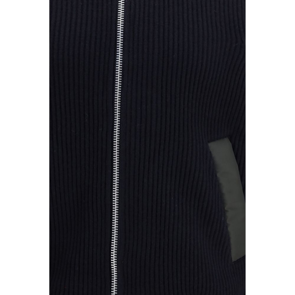 Sacai Blauer Wollpullover Oves Aries