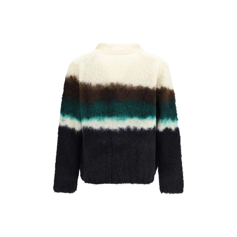 Sacai Mehrfarbige Strickjacke aus Wolle Oves Aries