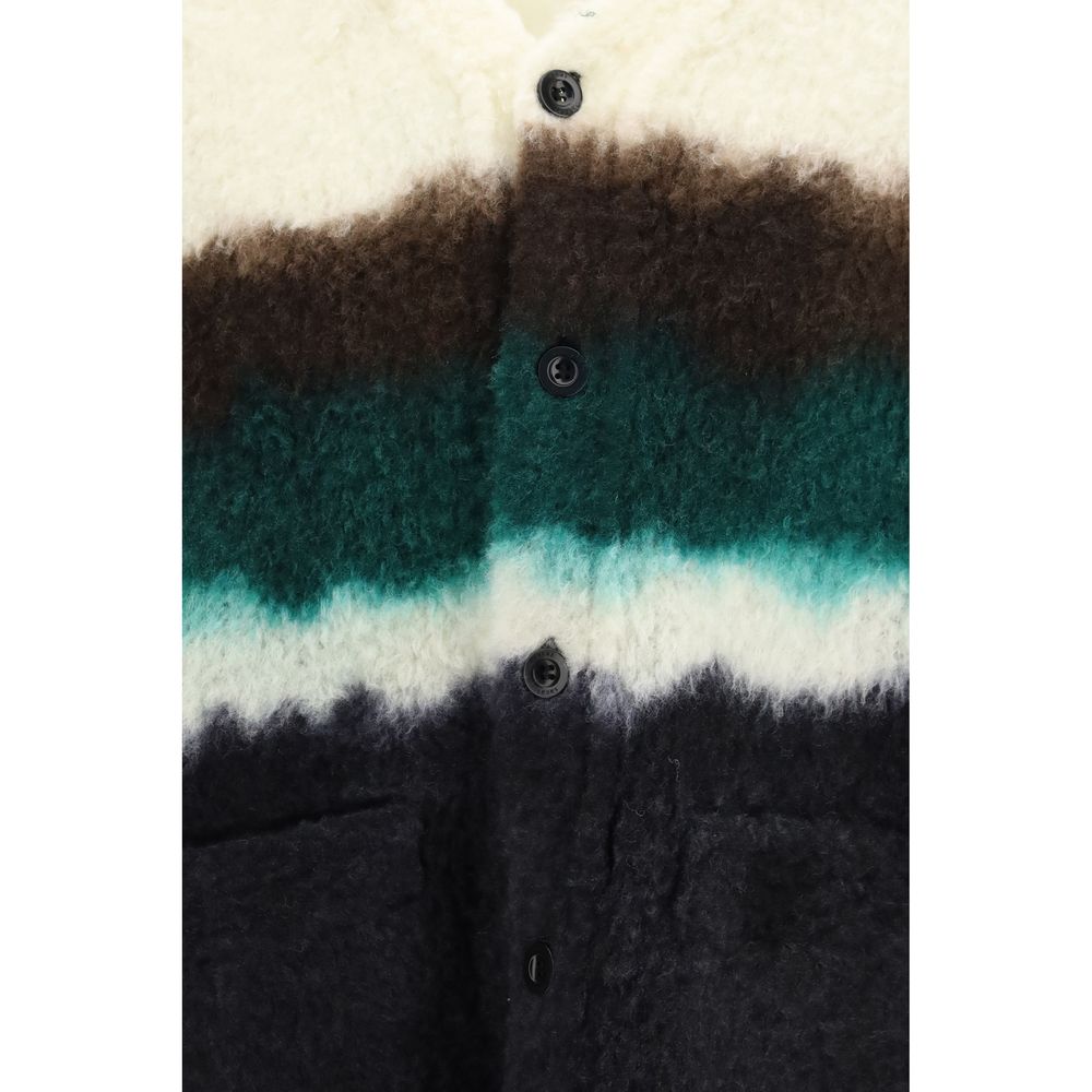 Sacai Mehrfarbige Strickjacke aus Wolle Oves Aries