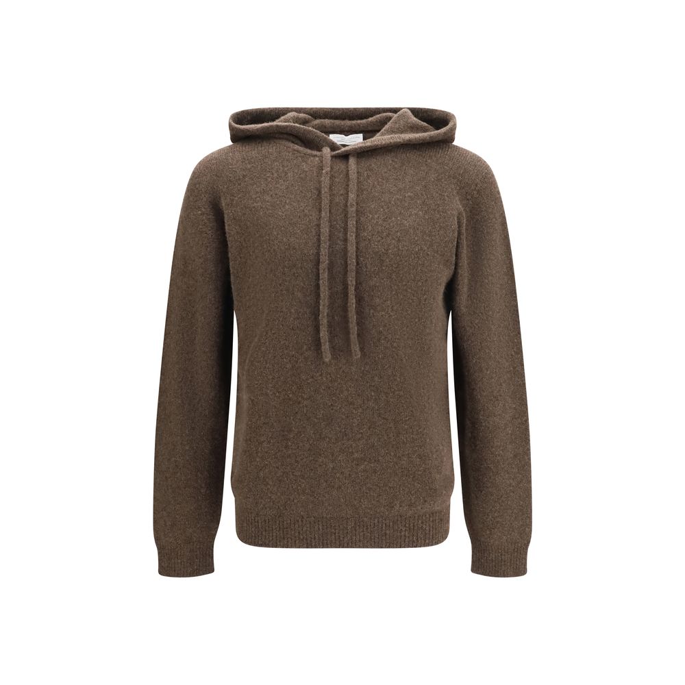 Roberto Collina Brauner Woll-Hoodie Oves Aries