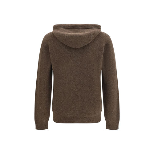 Roberto Collina Brauner Woll-Hoodie Oves Aries