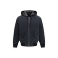 Moose Knuckles Schwarze Nylon-Jacke in voller Länge