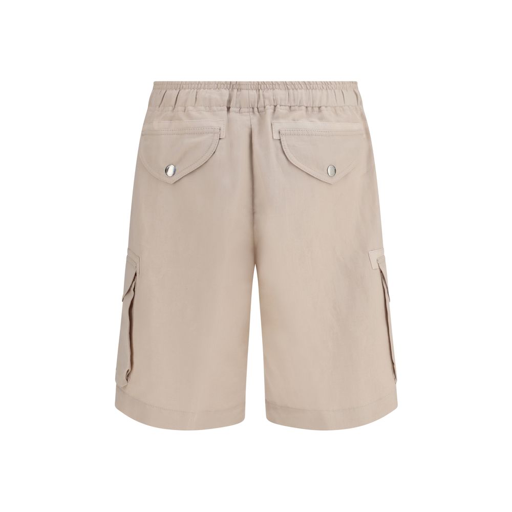 Brunello Cucinelli Beige Leinen Bermuda Shorts