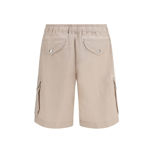 Brunello Cucinelli Beige Leinen Bermuda Shorts