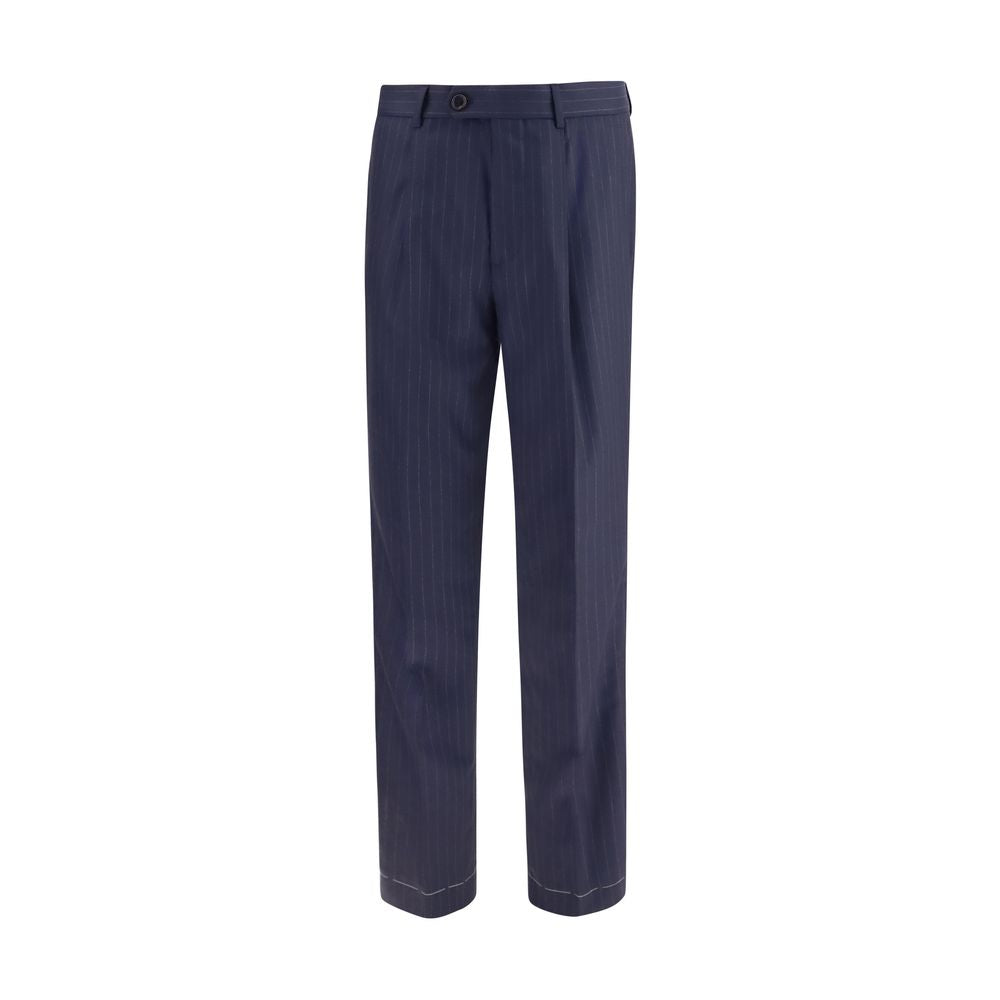 Brunello Cucinelli Blaue Hose aus Wolle Oves Aries
