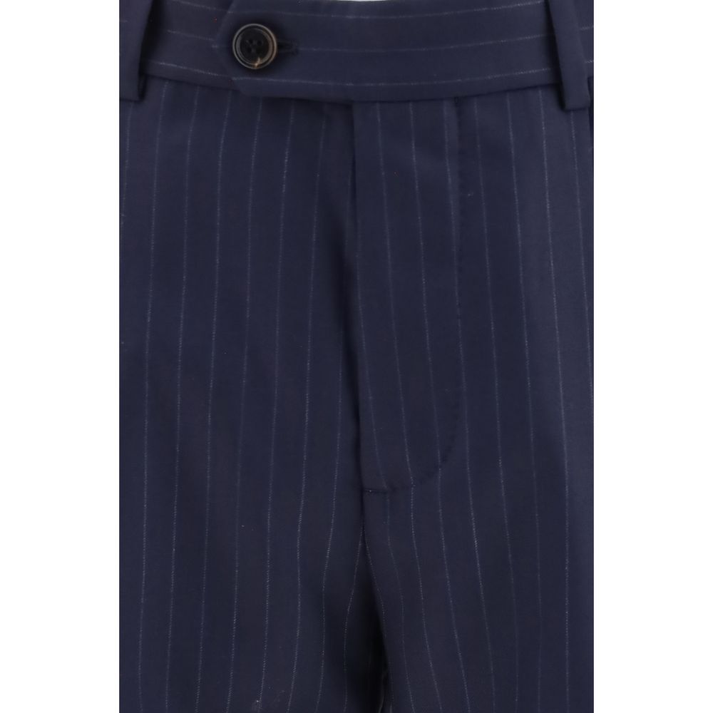 Brunello Cucinelli Blaue Hose aus Wolle Oves Aries