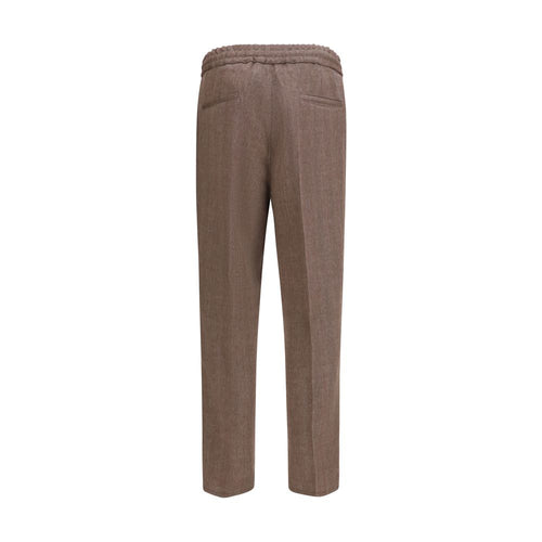 Brunello Cucinelli Braune Leinenhose im Casual-Look