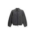 Jacquemus Graue Polyamid-Jacke in voller Länge