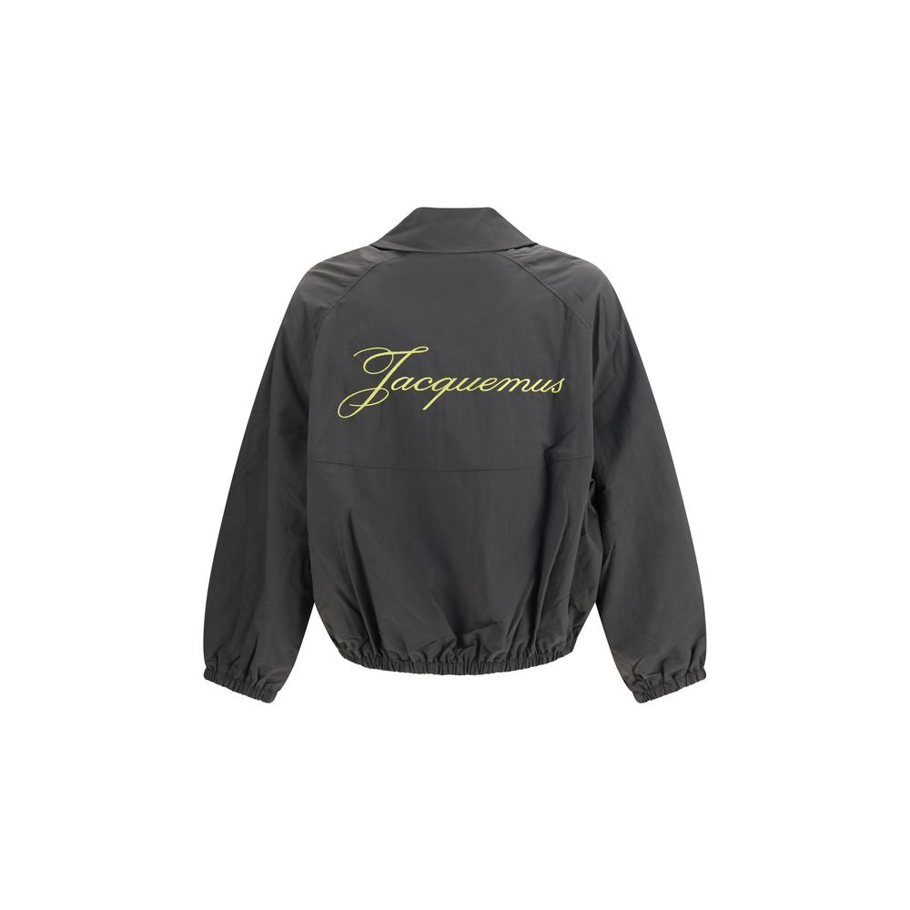 Jacquemus Graue Polyamid-Jacke in voller Länge
