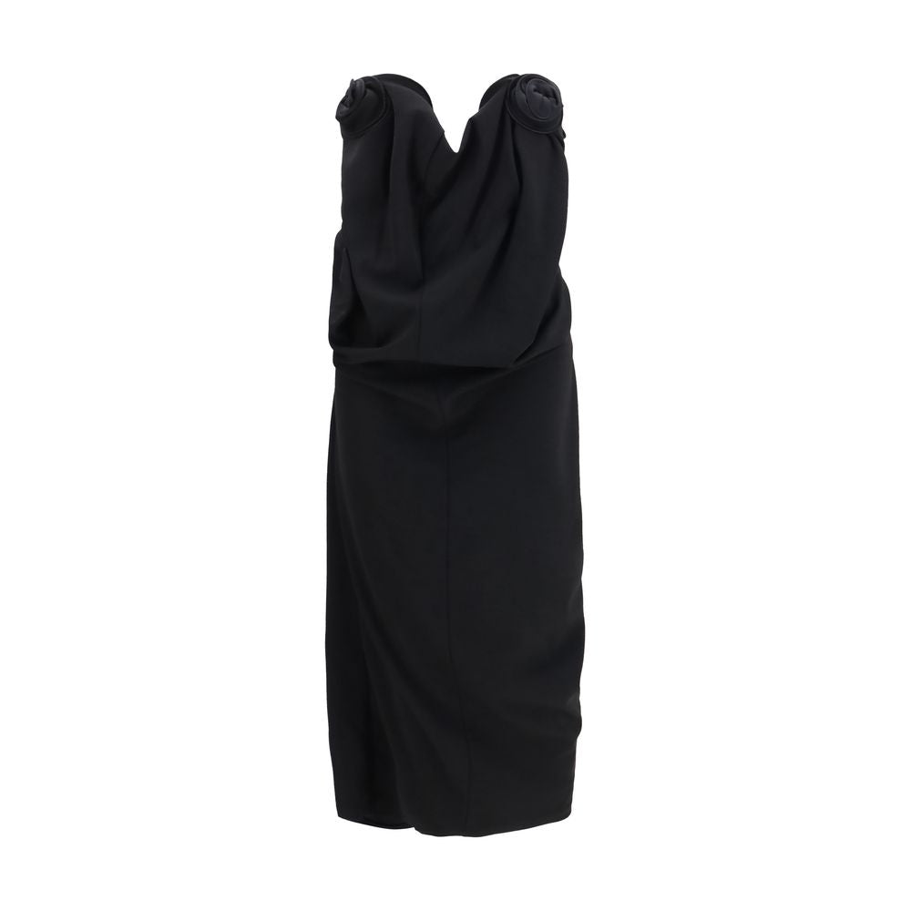 Magda Butrym Schwarzes Wollkleid Oves Aries Cocktailkleid