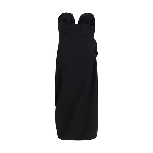Magda Butrym Schwarzes Wollkleid Oves Aries Cocktailkleid