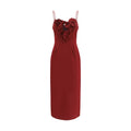 Magda Butrym Cocktailkleid aus Baumwolle in Bordeaux