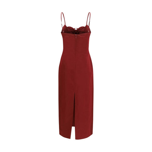 Magda Butrym Cocktailkleid aus Baumwolle in Bordeaux