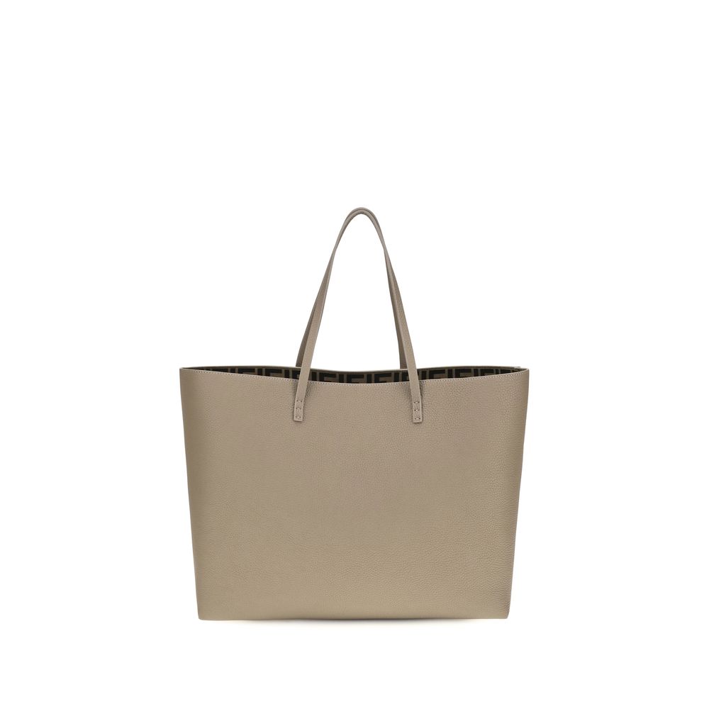 Fendi Beige Kalbsleder Bos Taurus Schultertasche