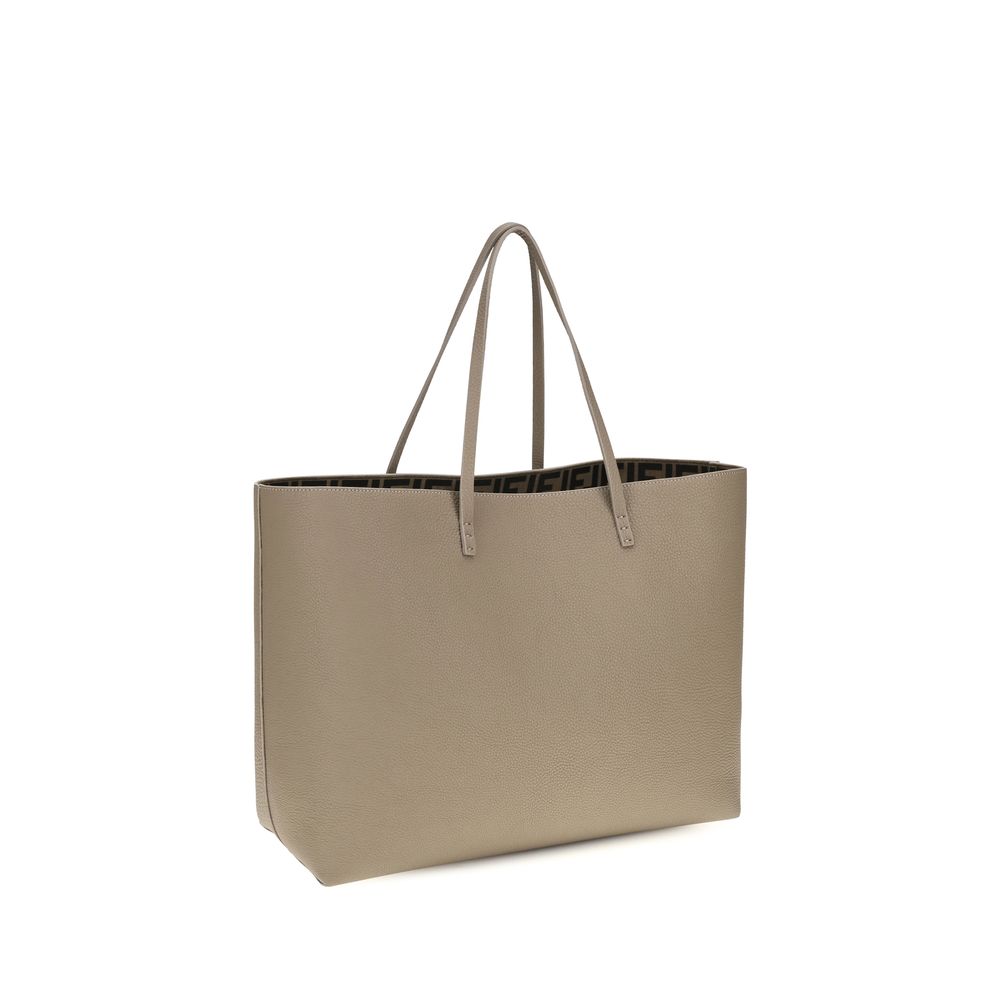 Fendi Beige Kalbsleder Bos Taurus Schultertasche