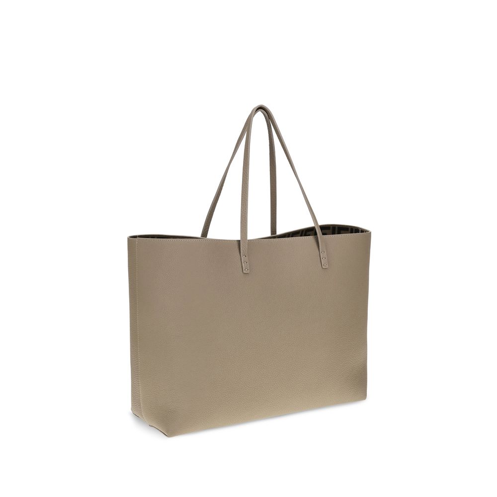 Fendi Beige Kalbsleder Bos Taurus Schultertasche