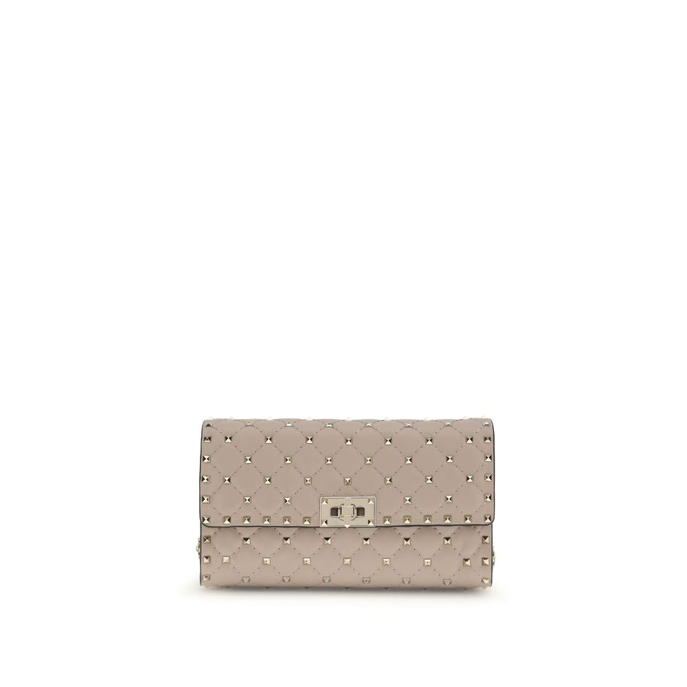 Valentino Garavani Beige Kalbsleder Bos Taurus Schultertasche