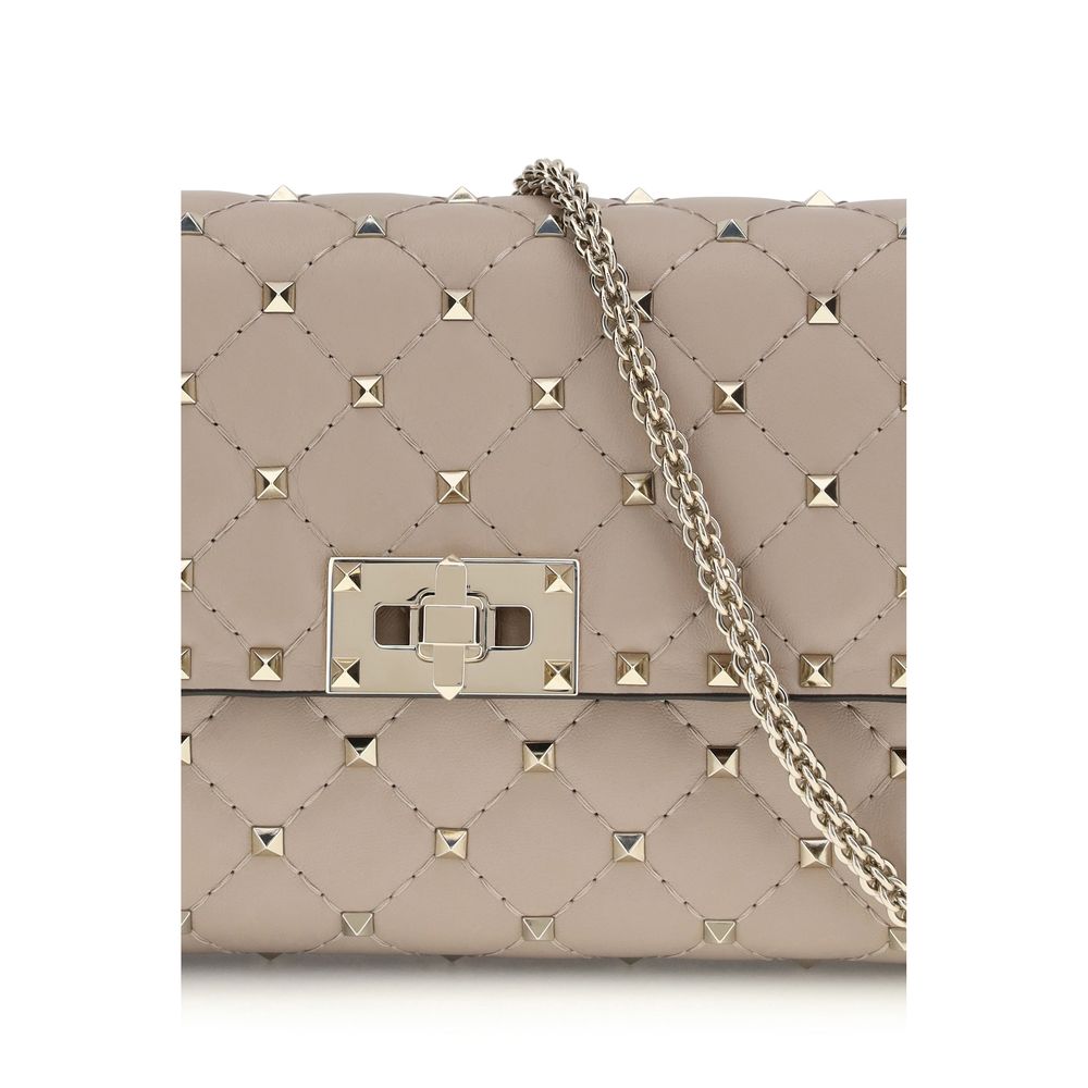 Valentino Garavani Beige Kalbsleder Bos Taurus Schultertasche
