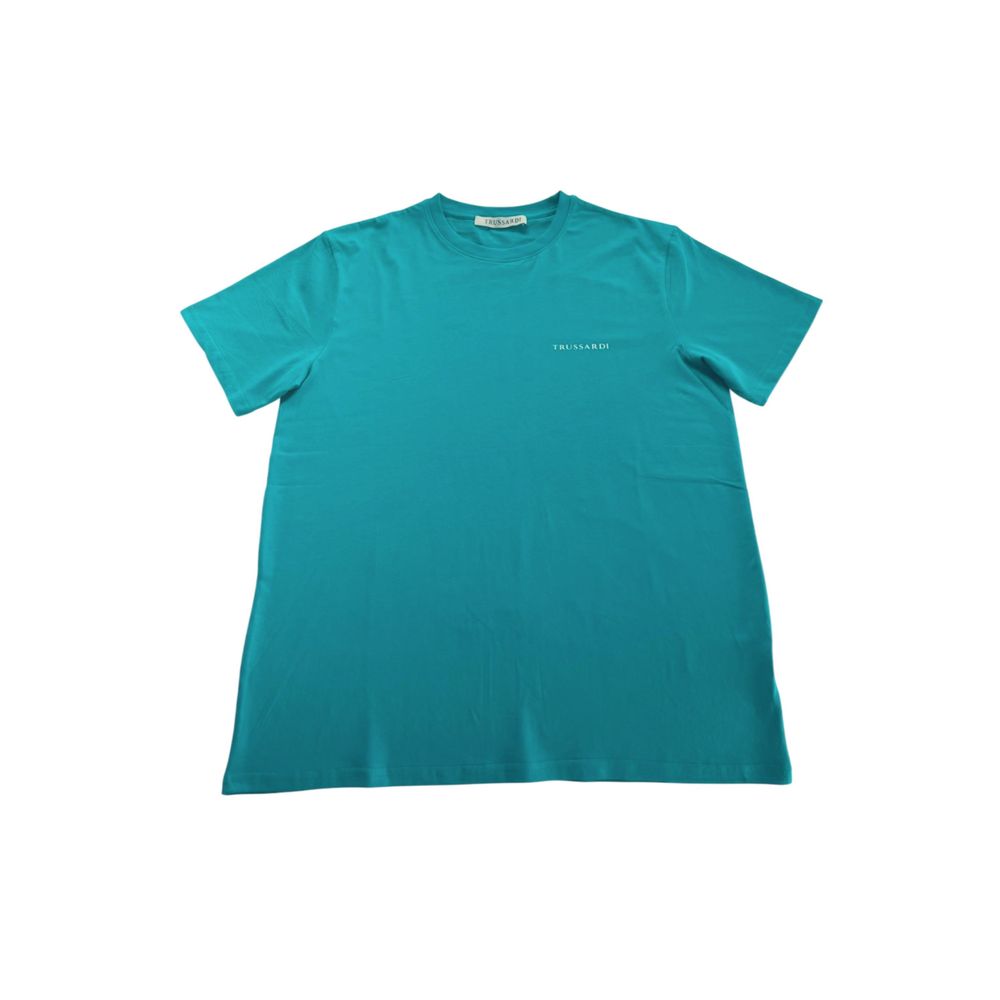 Trussardi Beachwear Hellblaues Polyester-T-Shirt