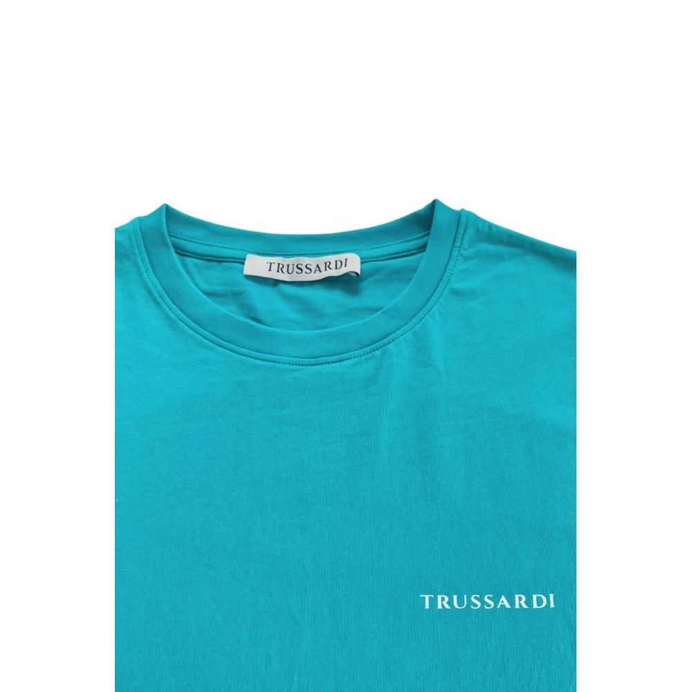 Trussardi Beachwear Hellblaues Polyester-T-Shirt