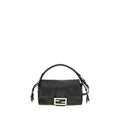 Fendi Schwarze Lammleder Schultertasche Ovis Aries Aries