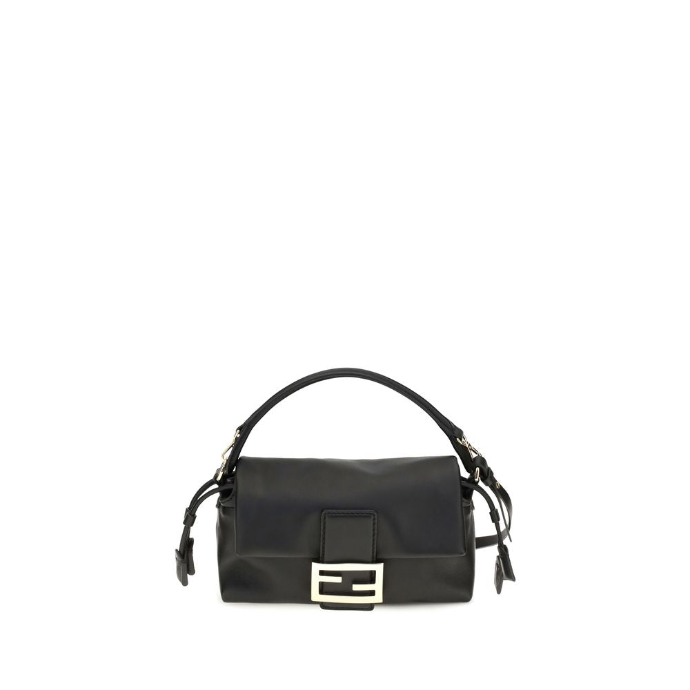 Fendi Schwarze Lammleder Schultertasche Ovis Aries Aries