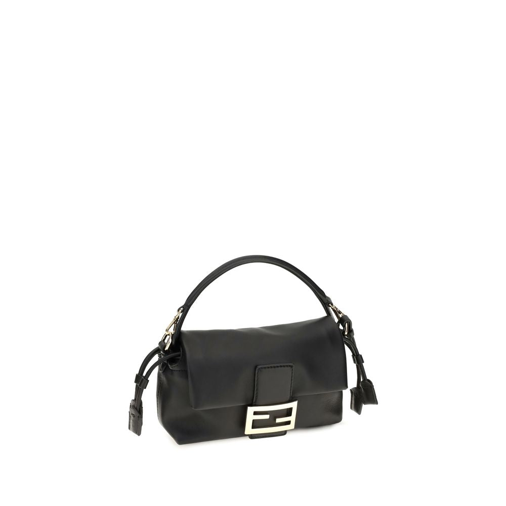 Fendi Schwarze Lammleder Schultertasche Ovis Aries Aries
