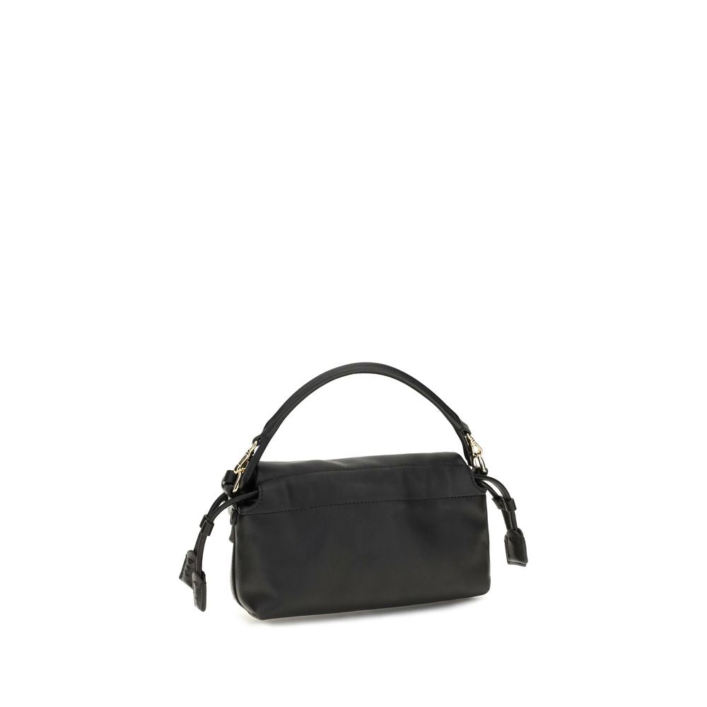 Fendi Schwarze Lammleder Schultertasche Ovis Aries Aries