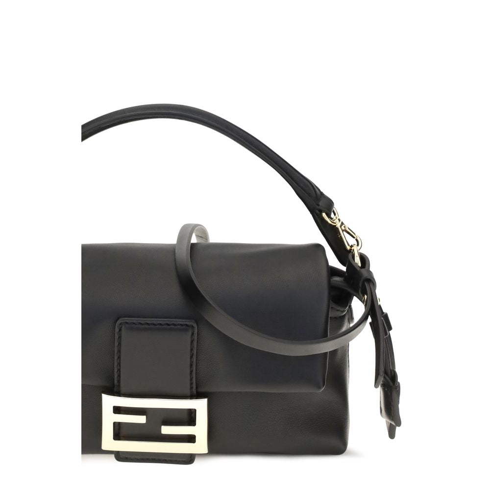 Fendi Schwarze Lammleder Schultertasche Ovis Aries Aries