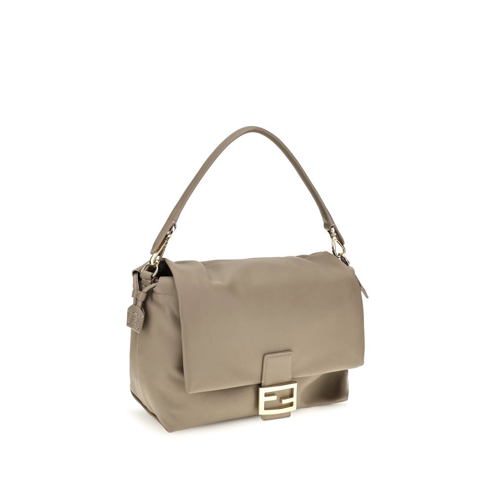 Fendi Beige Kalbsleder Bos Taurus Schultertasche