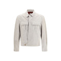 Brunello Cucinelli Beige Leather Jacket