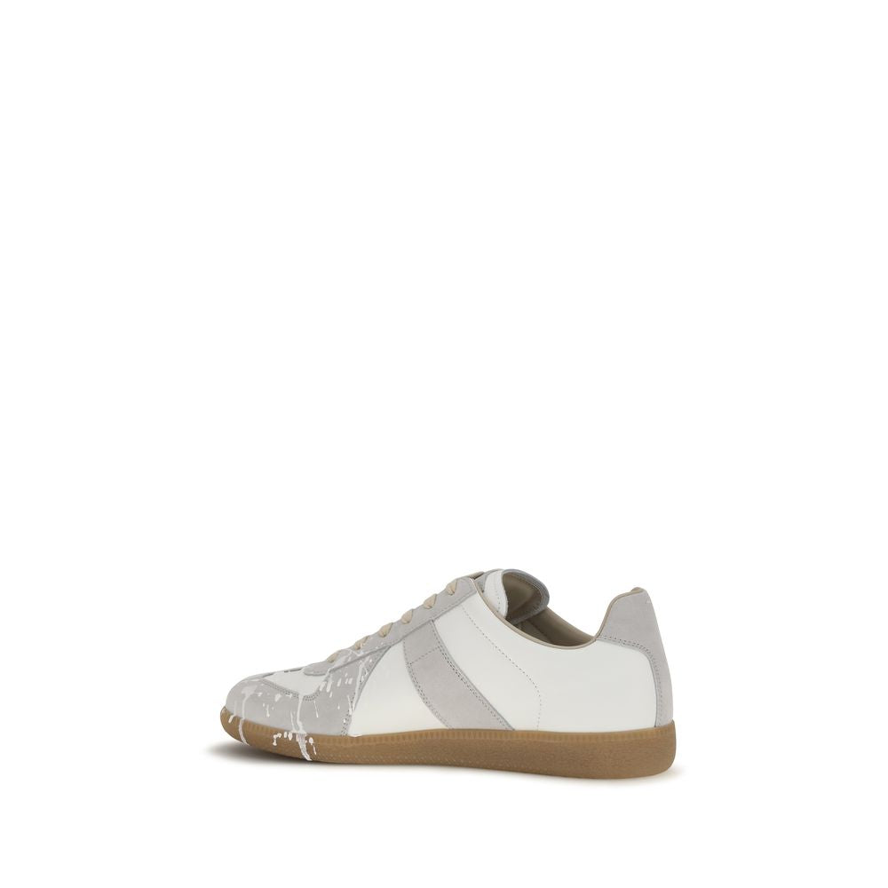 Maison Margiela Graue Wildleder-Sneakers mit niedrigem Schaft