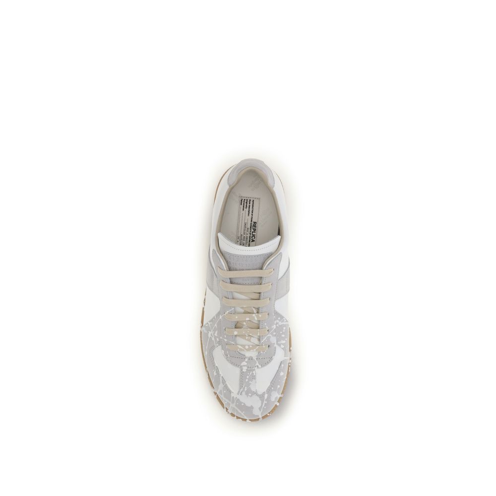 Maison Margiela Graue Wildleder-Sneakers mit niedrigem Schaft