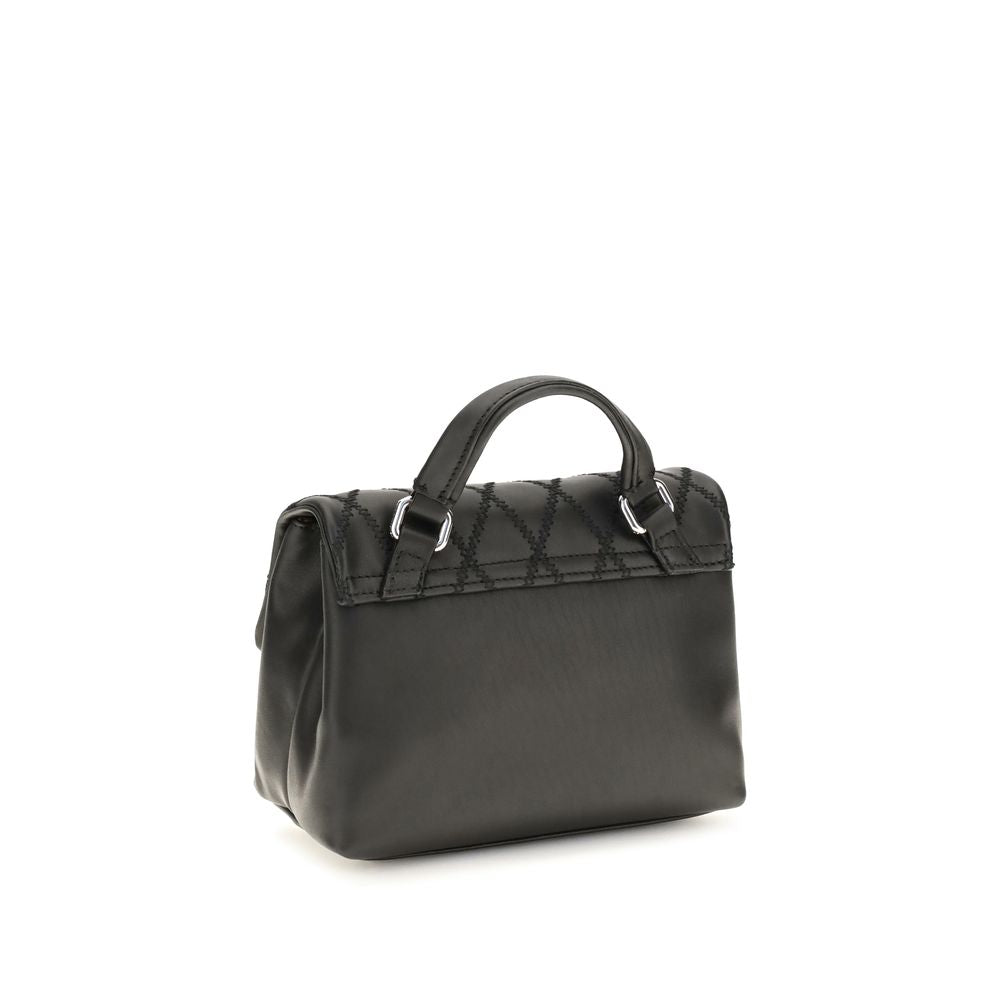 Zanellato Schwarze Bos Taurus Kalbsleder Schultertasche