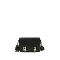 Fendi Schwarze Bos Taurus Kalbsleder Schultertasche