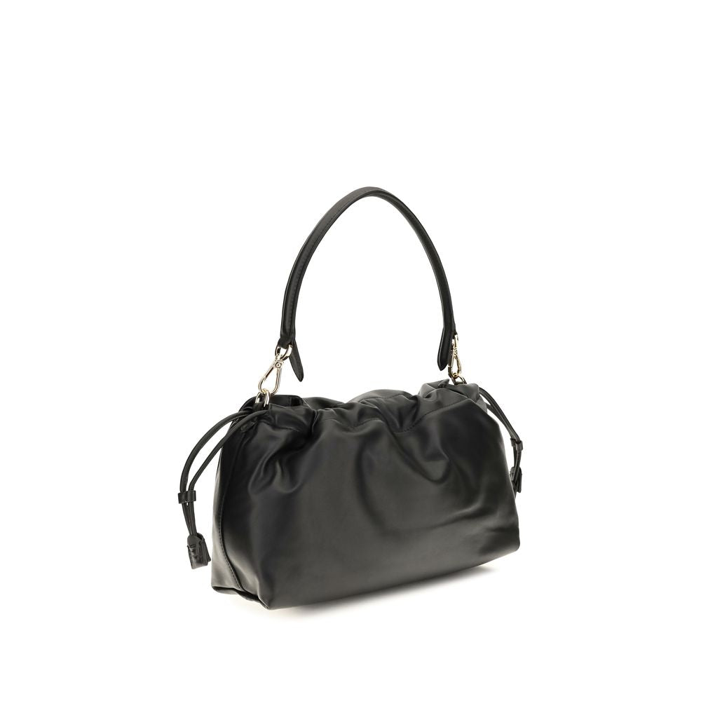 Fendi Schwarze Bos Taurus Kalbsleder Schultertasche