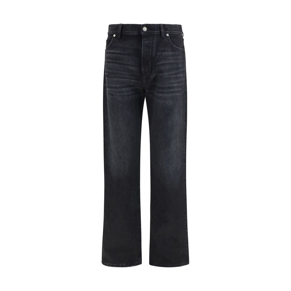 Fendi Schwarze Baumwoll-Jeans mit geradem Bein