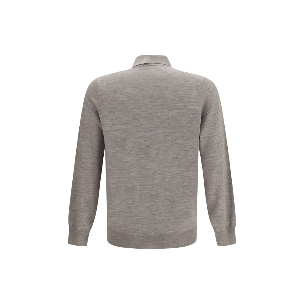 Brunello Cucinelli Graues Kaschmir-Poloshirt